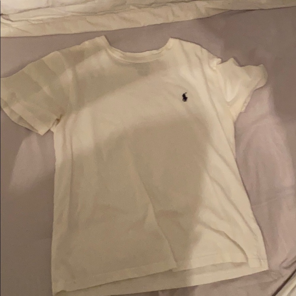 Big boys white short sleeve polo